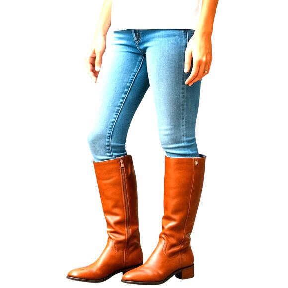 Merona 9 Brown Women's Knee Length Riding Boot - Picture 1 of 8